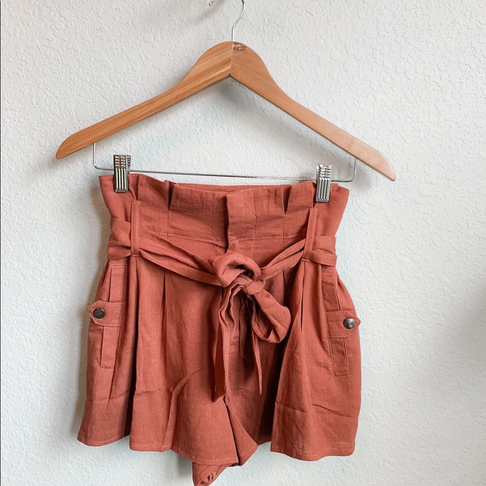 High Waisted Bow Tie Shorts